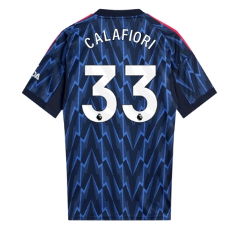Billige Fotballdrakt Arsenal Riccardo Calafiori #33 Replika Bortedrakt 2025-26 Kortermet